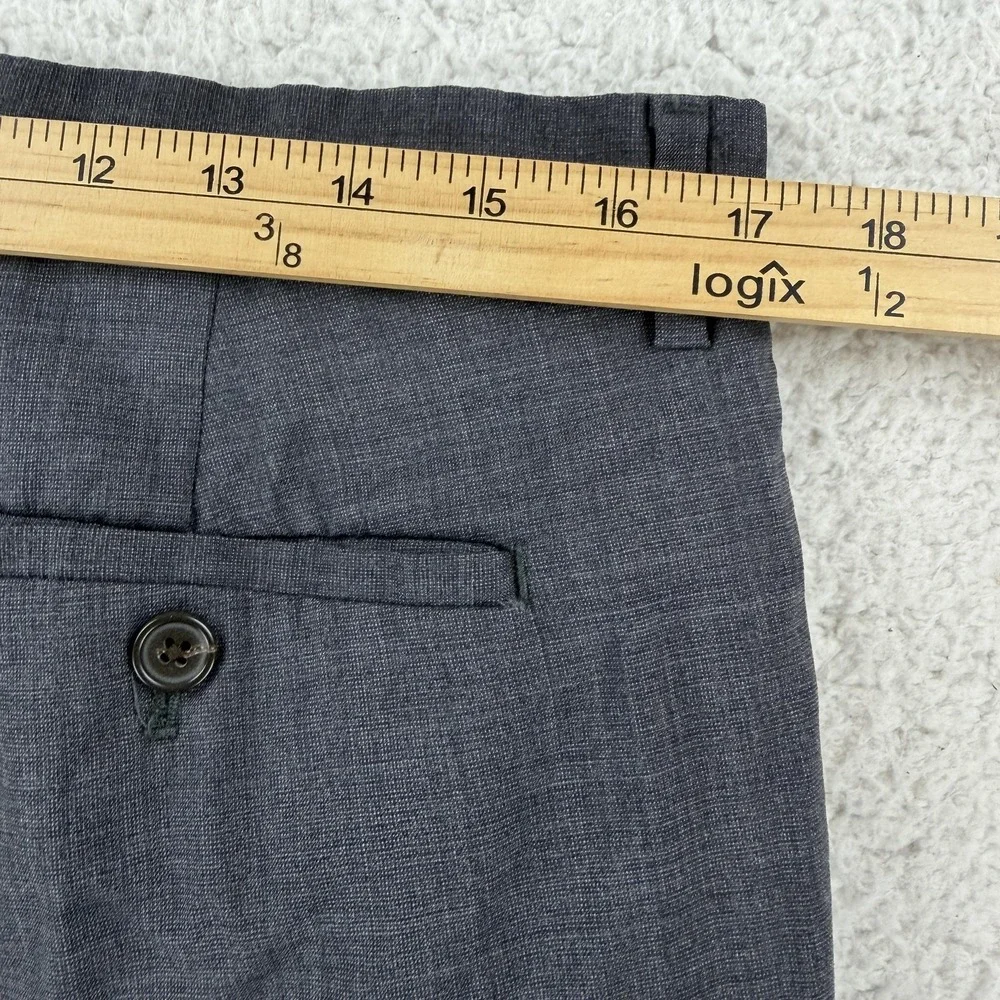 Banana Republic Dress Pants Mens 33x30 Gray Regular Fit Wool Stretch Office Wear
